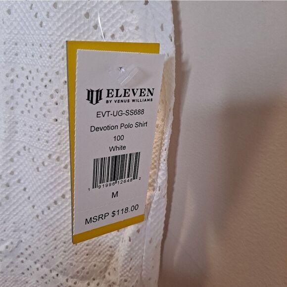 EleVen By Venus Williams Preppy Feminine Devotion Polo Tennis Shirt Whit… - Picture 5 of 9